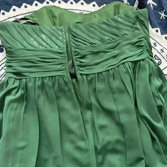 ❤️Host Picks❤️[18W]Alfred  Angelo Bridal Strapless Chiffon Maxi Dress/Gown Green - Picture 8 of 9